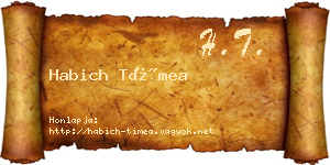 Habich Tímea névjegykártya
